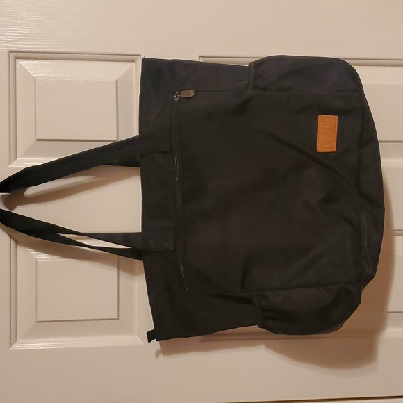 Black Lightweight Nylon Tote Bag - Picture 1 of 7